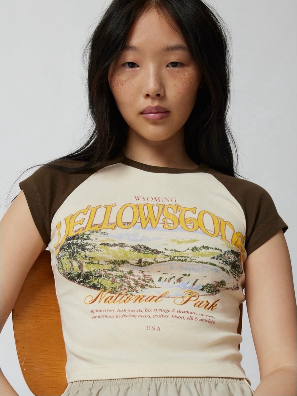 NWT Urban Outfitters Yellowstone Raglan Baby Tee